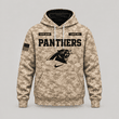 Carolina Panthers | Personalized Desert Camo Military Hoodie