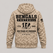 Cincinnati Bengals | Personalized Desert Camo Military Hoodie