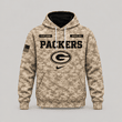 Green Bay Packers | Personalized Desert Camo Military Hoodie