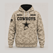 Dallas Cowboys | Personalized Desert Camo Military Hoodie