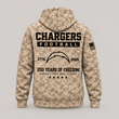 Los Angeles Chargers | Personalized Desert Camo Military Hoodie