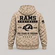 Los Angeles Rams | Personalized Desert Camo Military Hoodie