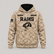 Los Angeles Rams | Personalized Desert Camo Military Hoodie