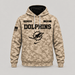 Miami Dolphins | Personalized Desert Camo Military Hoodie