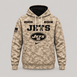 New York Jets | Personalized Desert Camo Military Hoodie
