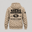 San Francisco 49ers | Personalized Desert Camo Military Hoodie