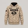 San Francisco 49ers | Personalized Desert Camo Military Hoodie