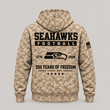 Seattle Seahawks | Personalized Desert Camo Military Hoodie