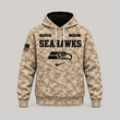 Seattle Seahawks | Personalized Desert Camo Military Hoodie