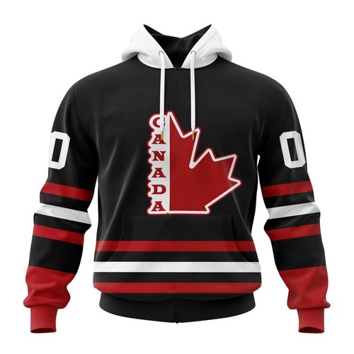 Hockey Canada Personalized Black Vintage Design