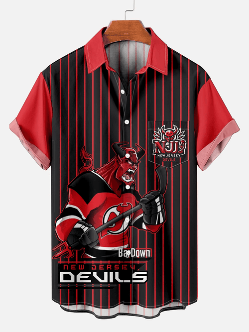 New Jersey Devils | Classic Retro Mascot Line Hawaiian Shirt