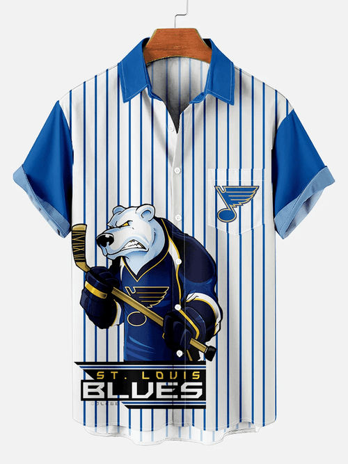 St. Louis Blues | Classic Retro Mascot Line Hawaiian Shirt