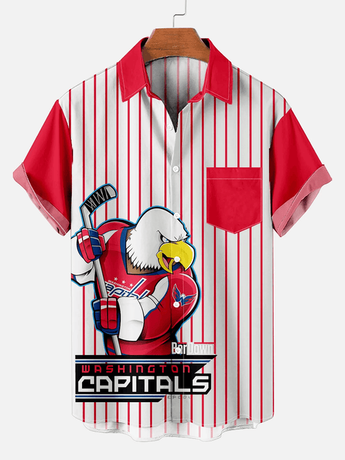 Washington Capitals | Classic Retro Mascot Line Hawaiian Shirt
