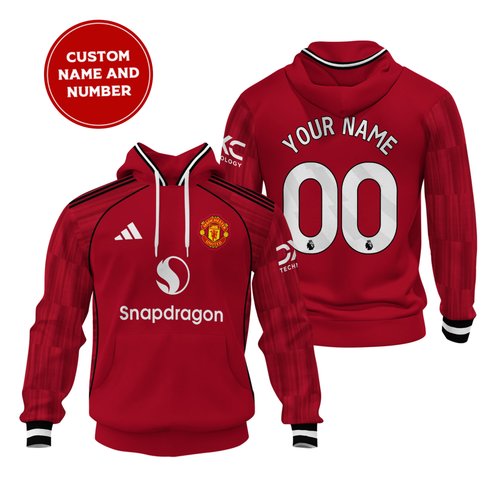 Manchester United | Personalized Hoodie Home- Jersey