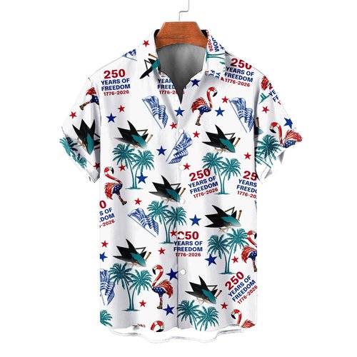 San Jose Sharks | Moisture Wicking American Fireworks 250th Hawaiian