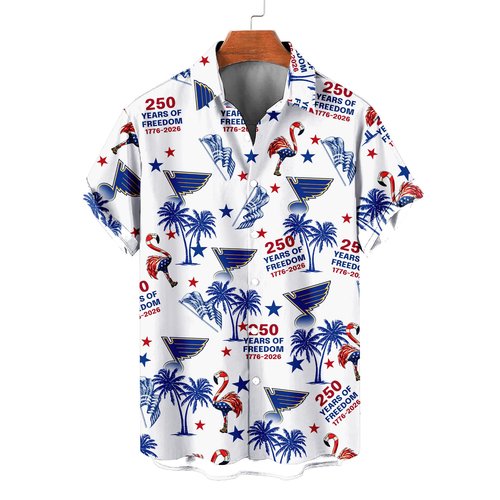 St. Louis Blues | Moisture Wicking American Fireworks 250th Hawaiian