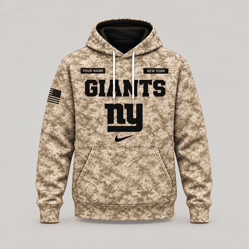 New York Giants | Personalized Desert Camo Military Hoodie