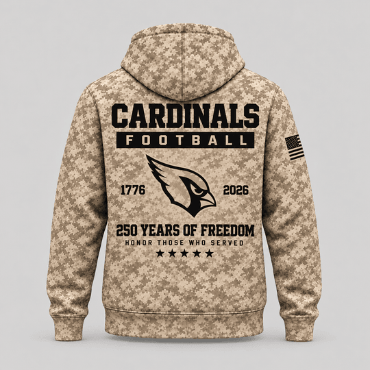 Arizona Cardinals | Personalized Desert Camo Military Hoodie