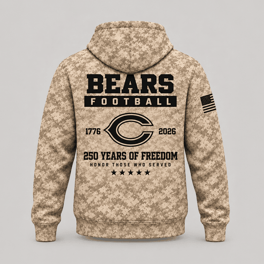 Chicago Bears | Personalized Desert Camo Military Hoodie
