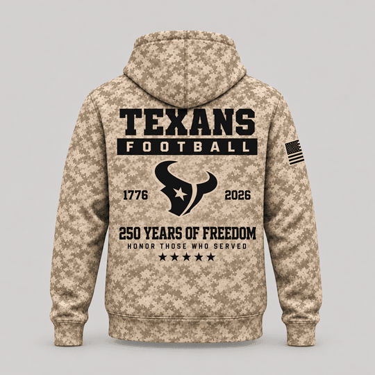Houston Texans | Personalized Desert Camo Military Hoodie