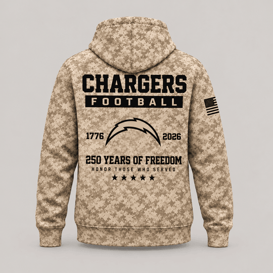 Los Angeles Chargers | Personalized Desert Camo Military Hoodie