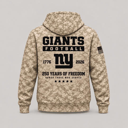 New York Giants | Personalized Desert Camo Military Hoodie