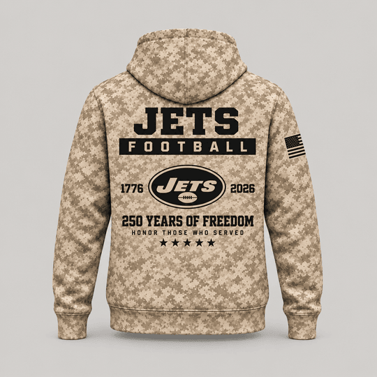 New York Jets | Personalized Desert Camo Military Hoodie