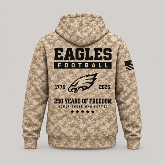 Philadelphia Eagles | Personalized Desert Camo Military Hoodie