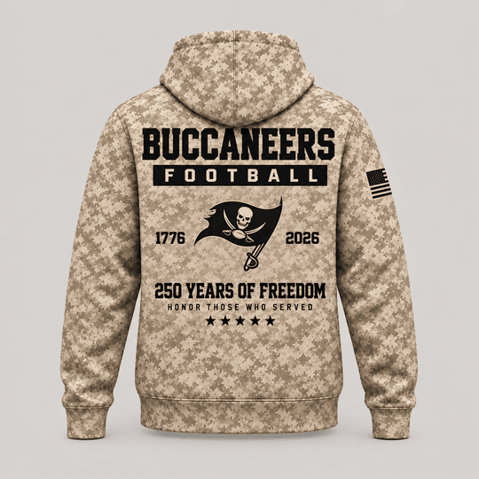 Tampa Bay Buccaneers | Personalized Desert Camo Military Hoodie