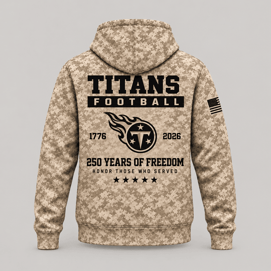 Tennessee Titans | Personalized Desert Camo Military Hoodie