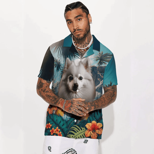 American Eskimo AI - 3D Tropical Hawaiian Shirt