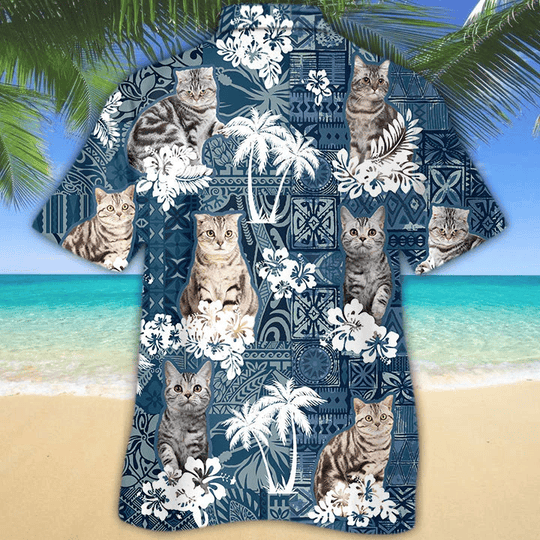 American Shorthair Hawaiian Shirt TD01
