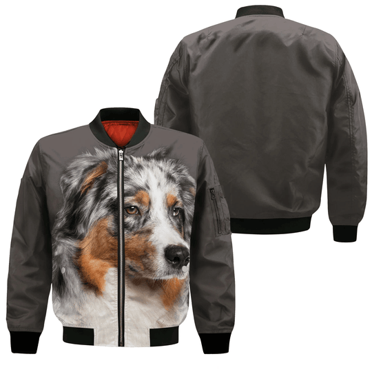 Australian Shepherd - Unisex 3D Graphic Bomber Jacket