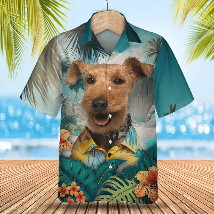 Airedale Terrier - 3D Tropical Hawaiian Shirt