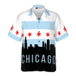 Chicago City Skyline Landmarks Hawaiian Shirt