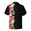 Red Hibiscus Hawaiian Shirt, Unique Hibiscus Print Shirt For Men
