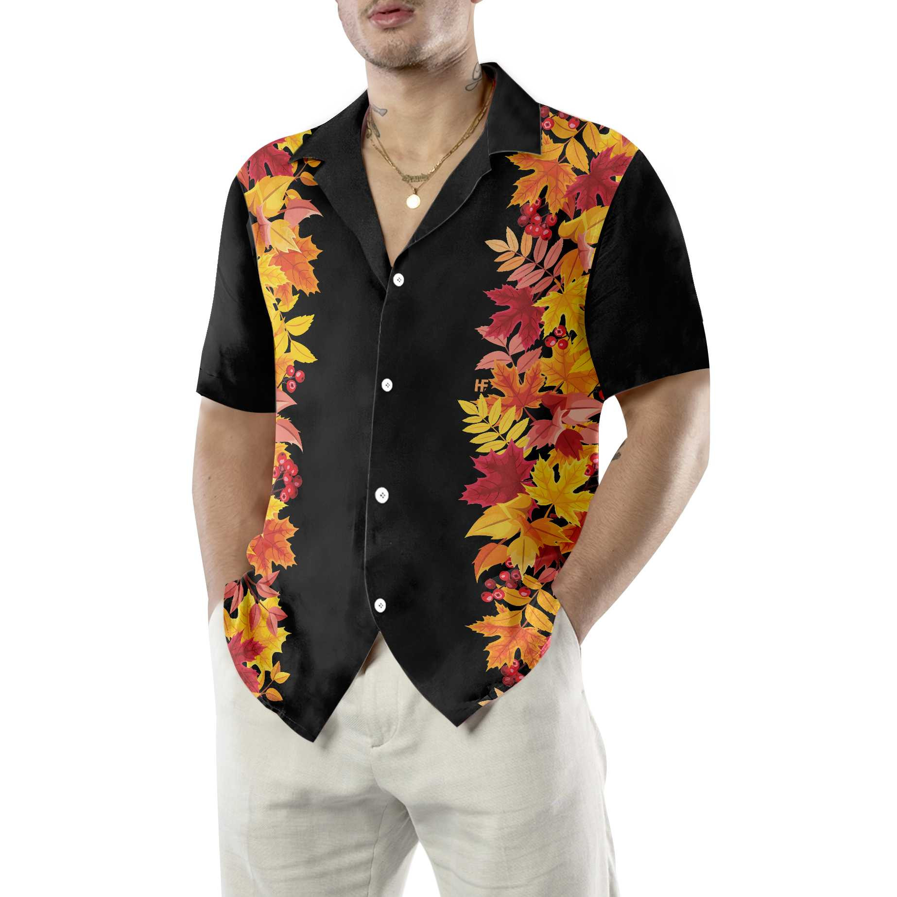 Colorful Autumn Thanksgiving Theme Hawaiian Shirt, Best Gift For Thanksgiving Day
