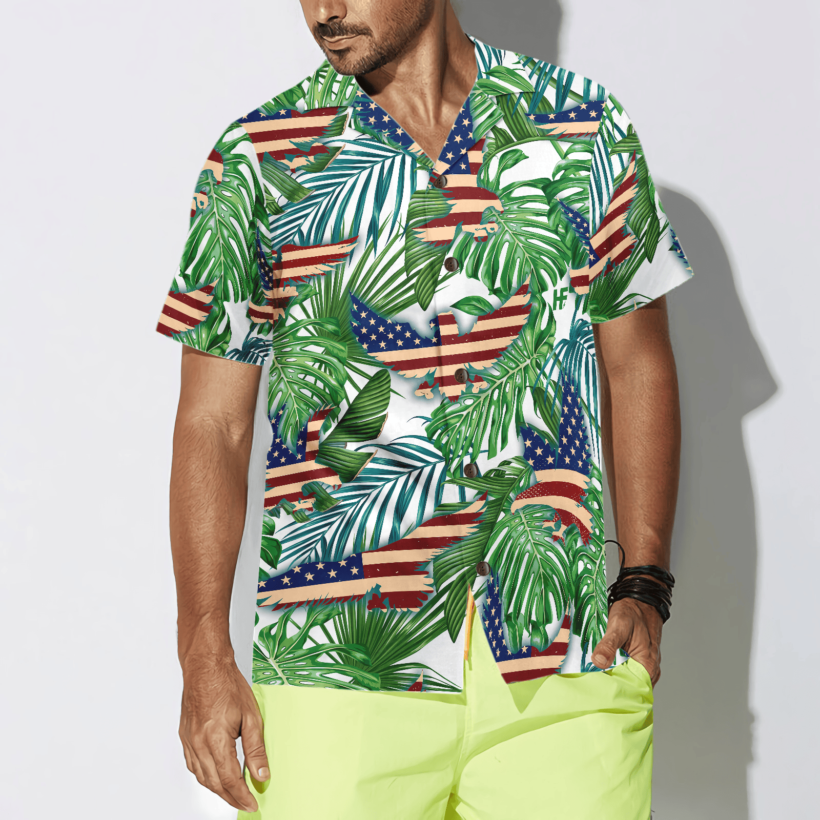 Tropical American Eagle Shirt For Men Hawaiian Shirt