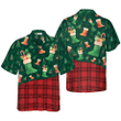 Hyperfavor Christmas Hawaiian Shirts For Men and Women, Christmas Socks Pattern Hawaiian Shirt Button Down Shirt Short Sleeve