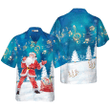 Hyperfavor Christmas Hawaiian Shirts For Men and Women, Santa Sing Music Hawaiian Shirt Button Down Shirt Short Sleeve
