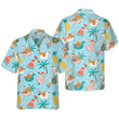 Hyperfavor Christmas Hawaiian Shirts, Santa Beach Summer Shirt Short Sleeve, Christmas Shirt Idea Gift For Men And Women