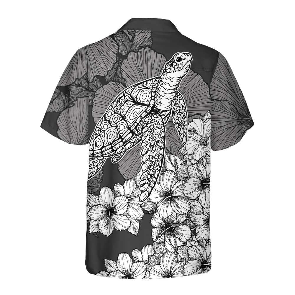 Hibiscus Turtle Hawaiian Shirt, Floral Turtle Shirt For Men & Women, Unique Gift For Turtle Lover