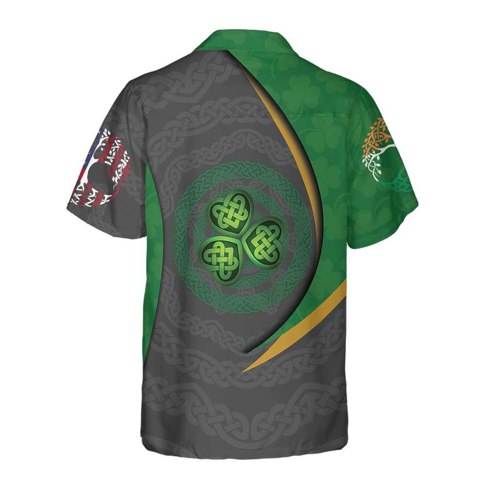Irish By Blood American By Birth Hawaiian Shirt, St. Patricks Day Shirt, Cool St Patrick's Day Gift