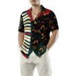 Hyperfavor Christmas Pattern with Piano Hawaiian shirt, Christmas Shirts Short Sleeve Button Down Shirt For Men And Women