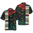 Hyperfavor Christmas Pattern with Piano Hawaiian shirt, Christmas Shirts Short Sleeve Button Down Shirt For Men And Women