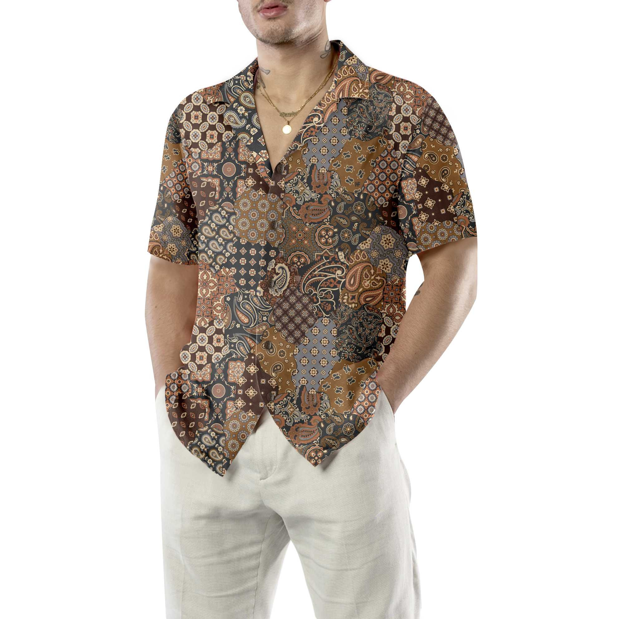 Paisley Geometric Pattern Hawaiian Shirt, Paisley Shirt For Men And Women, Paisley Print Shirt