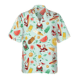 Hyperfavor Santa Surfing 2 Pattern Hawaiian shirt, Christmas Shirts Short Sleeve Button Down Shirt For Men And Women