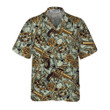Gangster And Money Vintage Seamless Pattern Hawaiian Shirt, Short Sleeve Money Shirt For Men