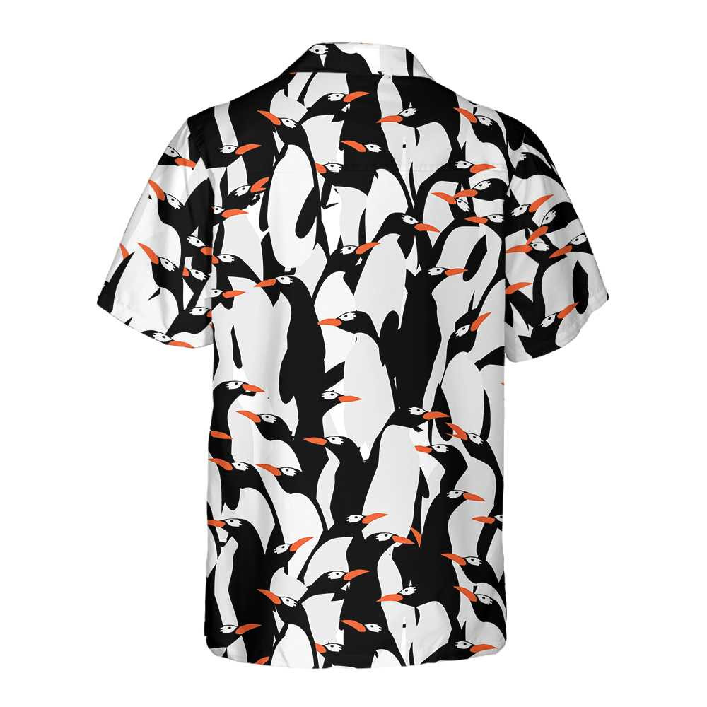Penguin Colony Hawaiian Shirt, Cool Penguin Shirt For Men, Penguin Themed Gift Idea