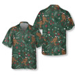 Christmas Bigfoot Pattern Hawaiian Shirt, Funny Bigfoot Christmas Shirt For Men